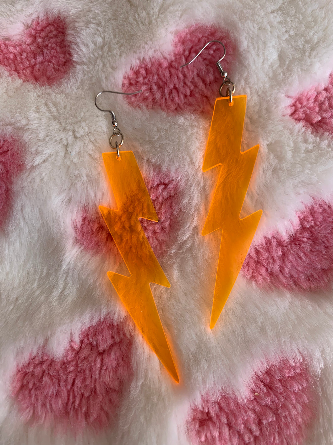 Medium Orange Bolt Earrings