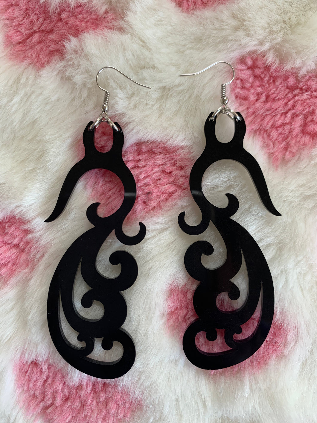 Black Tribal Earrings