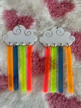 Load image into Gallery viewer, Rainbow &amp; Cloud Earrings Pierced
