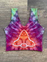 Load image into Gallery viewer, Medium Handmade Reversible Crop Top
